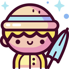 boy illustration on a white background     