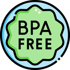 bpa free (3) illustration on a white background    