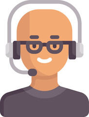 call center agent illustration on a white background    
