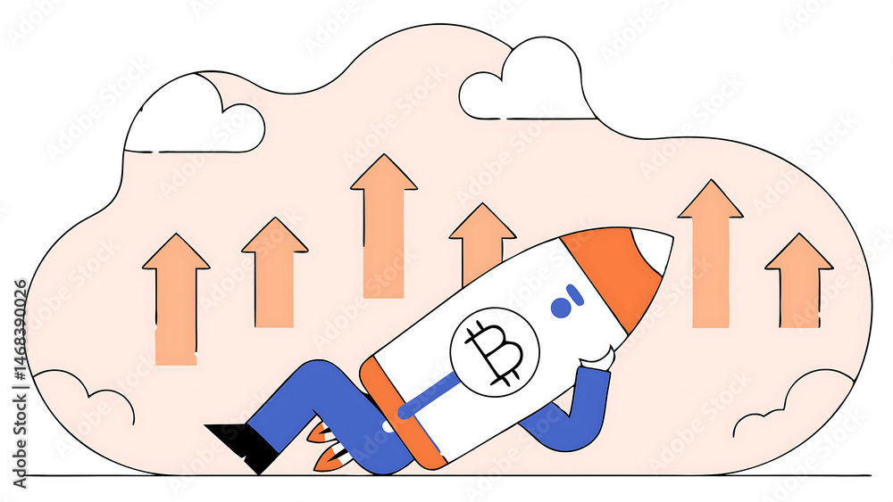 Poster bitcoin price collapse crypto currency volatility price roaring fast and fall down causing investor 