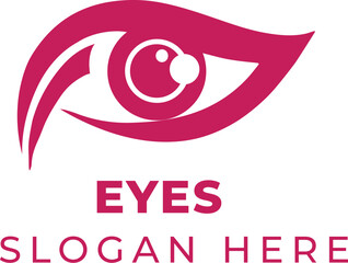 Obraz premium Hyper-Realistic Eyeball Vector with Strong Magenta-Pink Iris on Clean White Background