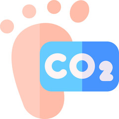 carbon footprint illustration on a white background    