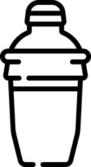 cocktail shaker illustration on a white background   
