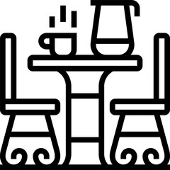 coffee table illustration on a white background     