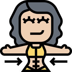 corset illustration on a white background    