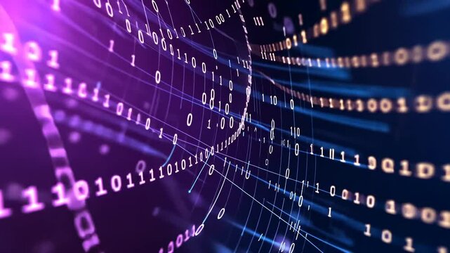 Abstract binary code digital network