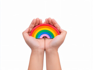 Rainbow Hands Colorful Joyful Art Expression Fun Imagination Child Play Multicolor Gestures Share Diversity Unity Support Vibrant Design Abstract Shapes Culture Family Friendship Children Community