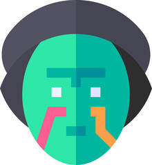 cyborg illustration on a white background     