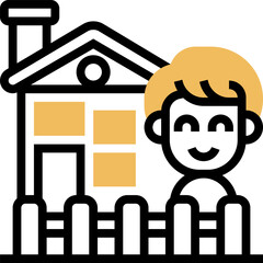 daycare center illustration on a white background    