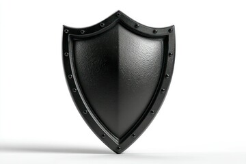 Black Shield with Rivets Protective Gear for Fantasy and Medieval Themes