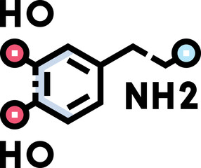 dopamine (3) illustration on a white background     