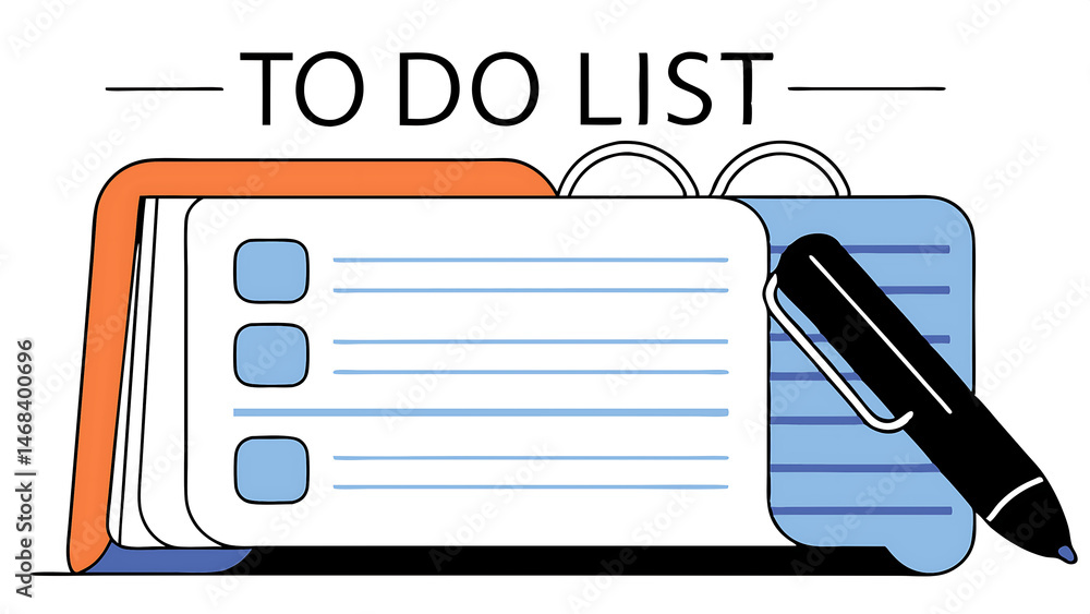 Poster to do list checklist of things or tasks to complete for life habit business project plan concept bla
