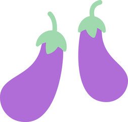 eggplant illustration on a white background    