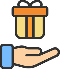 gift box illustration on a white background    