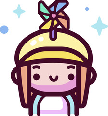 girl illustration on a white background     