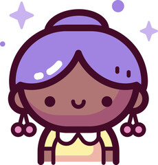 girl illustration on a white background     