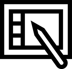 graphic tablet illustration on a white background     