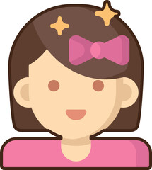 hair styling (3) illustration on a white background    