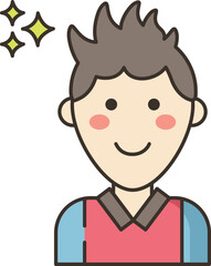 hairstyling illustration on a white background     