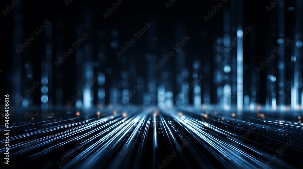 Aufkleber abstract news concept with blue lines connecting with data