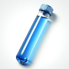 Blue liquid in a test tube