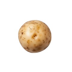 Single potato isolated on white background
