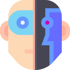 humanoid illustration on a white background    