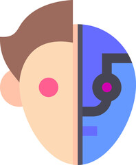 humanoid illustration on a white background     