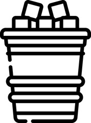 ice bucket illustration on a white background     