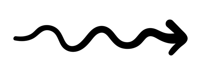 Handwritten snake arrow