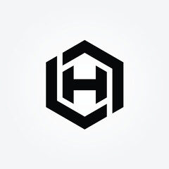 Letter H Hexagon initial logo icon Design Illustration 2