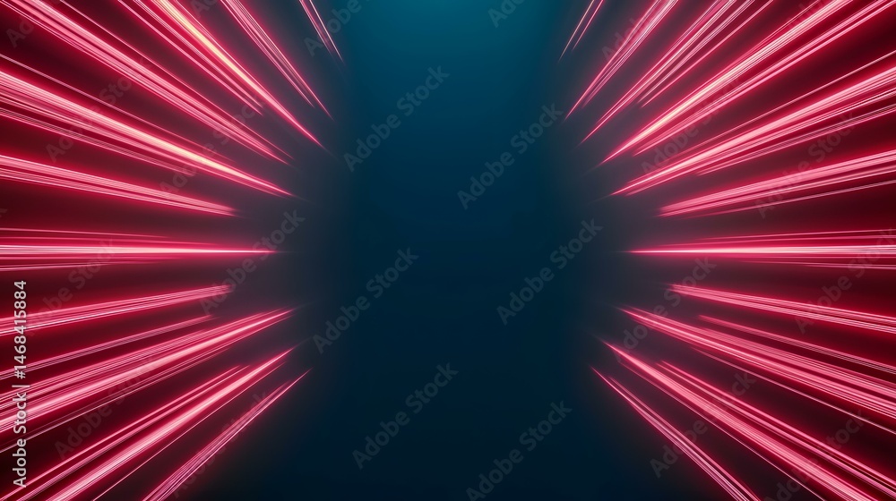 Poster the image contains a dark background with bright pink, radiating lines emanating from the center, cr