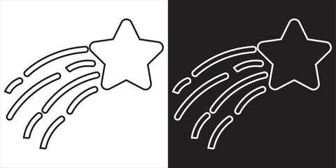 Shooting stars icon.  vector illustration. EPS 10/AI