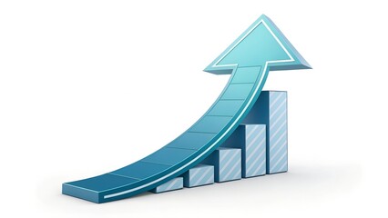 Financial upward growth arrow chart silhouette, business success growth, and profit vector icon