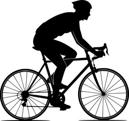 Obraz premium silhouette of a cyclist 