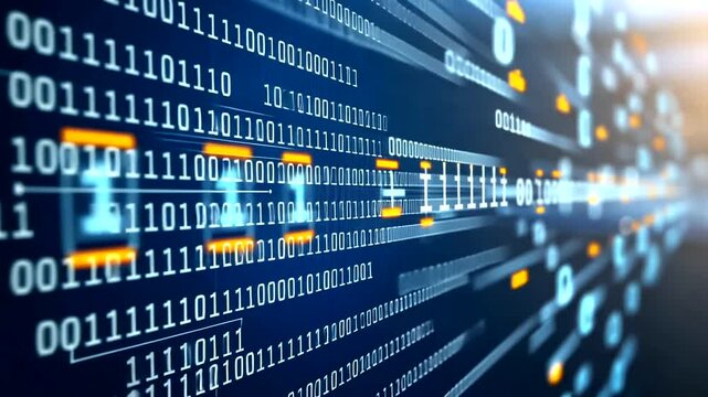 Digital binary code background
