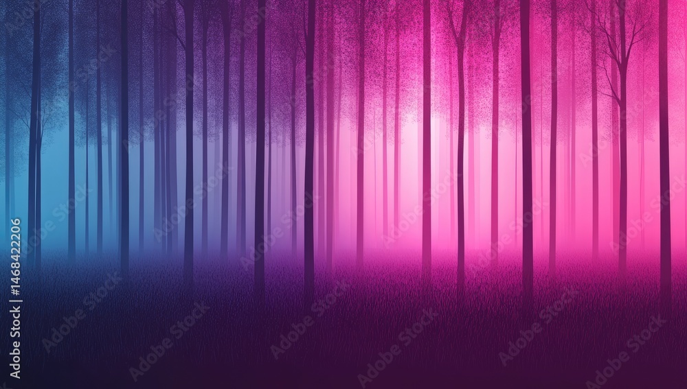 Poster abstract gradient background featuring vertical lines in shades of purple and blue. creating a seren