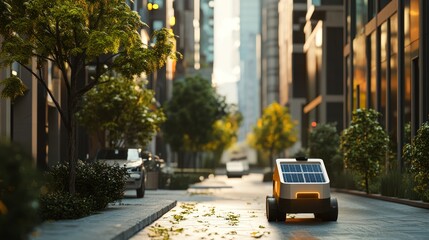 Autonomous Solar Robot in City Street