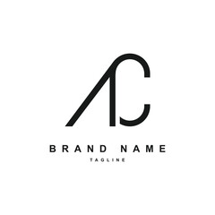 Letter AC logo for initial 