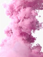 Fototapeta premium Soft pink smoke isolated on transparent background k resolution seamless blending .