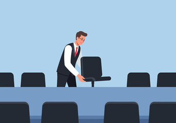 Fototapeta premium Empty conference room ready for a meeting organizer