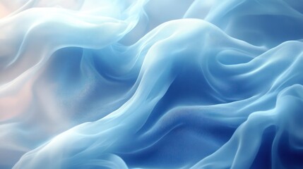 Obraz premium Delicate light blue fabric drapes