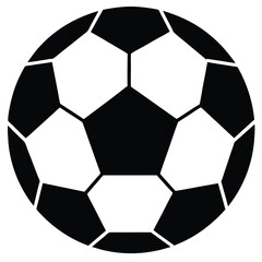 Fototapeta premium Round soccer ball displays a geometric pattern with black pentagons and white hexagons