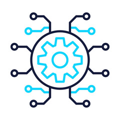 Obraz premium Artificial Intelligence Flat Icon