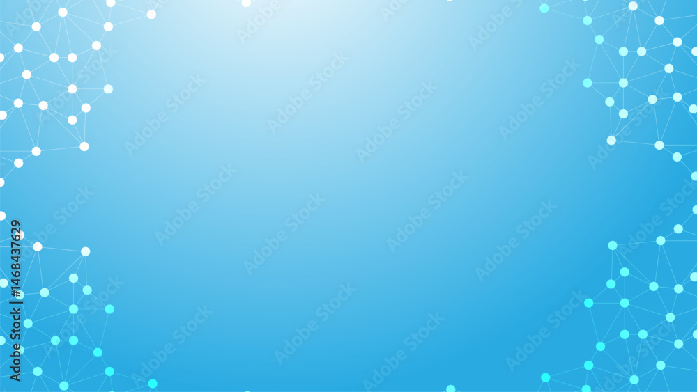 Aufkleber digital technology background with network connection lines. internet network connection on blue bac