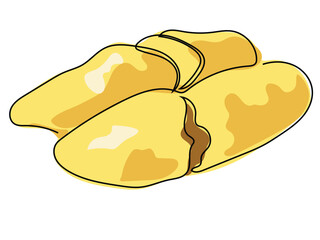 Durian, in continuous line, draws on a white background.