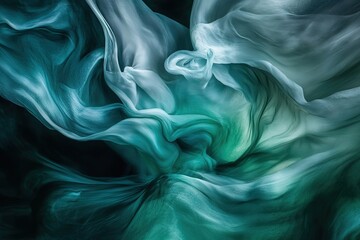 Close-up of the water surface, close-up of a wave in motion, blue-green and white colors, blurred background, dark atmosphere, wide-angle, high-resolution photography, hyper-realistic photography