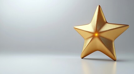 Obraz premium Golden star icon on a plain white background