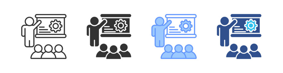 Fototapeta premium Workshop Multi Style Icon Set Vector 