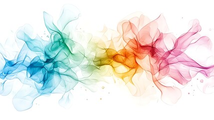 Fototapeta premium Colorful floral watercolor swirls nature abstract vibrant flow artistic expression